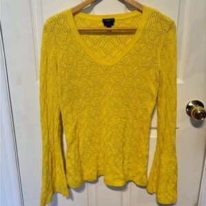 Yellow V-neck Talbots sweater